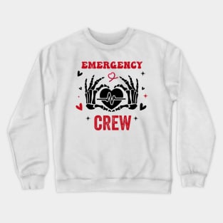 funny Emergency Department Valentines Day, Nursing Student Crewneck Sweatshirt